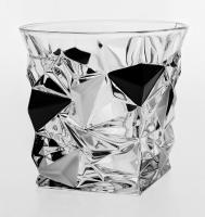 Стакан для виски "GLACIER", декор "Матовый, черный"; 350 мл (набор 6 шт.); хрусталь упаковка 6 шт.