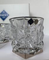 Стакан для виски "GLACIER", декор "Отводка платина"; 350 мл (набор 6 шт.); хрусталь упаковка 6 шт.