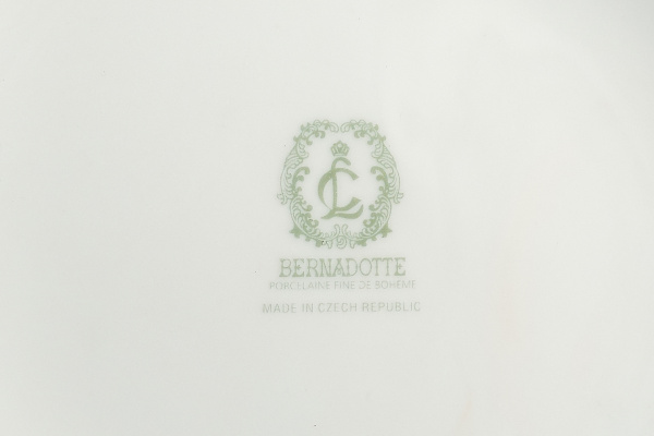 Купить Салатник 25 см на ножке; "Bernadotte", декор "Дикая роза, отводка золото"