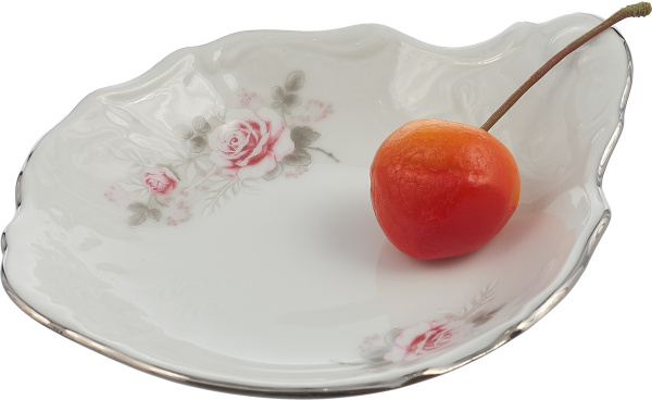 Купить Розетка с ручкой; "Bernadotte", декор "Бледные розы, отводка платина" упаковка 1 шт.