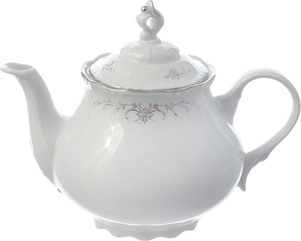 Купить Чайный сервиз 6/9; "Constance", декор "Серый орнамент, отводка платина"
