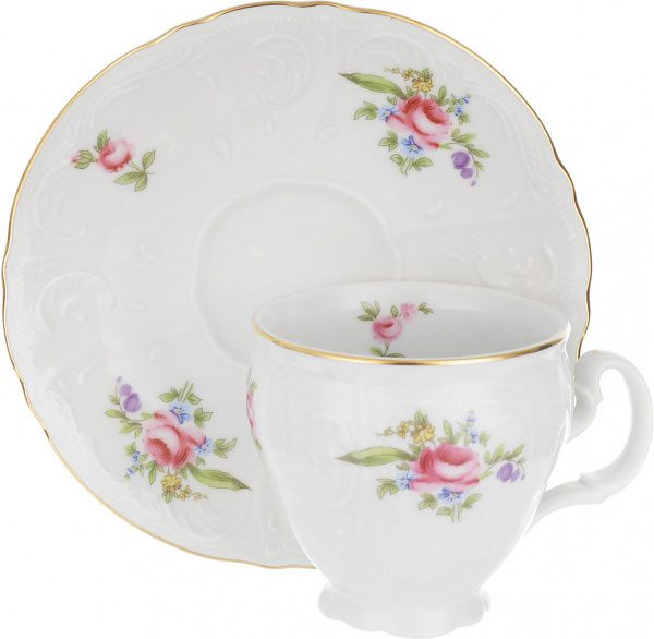 Купить Кофейный сервиз 6/9; "Bernadotte", декор "Мейсенский букет"